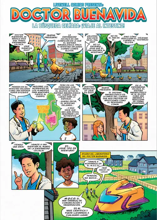 Livewell Comics: Celiac Disease Spanish Version