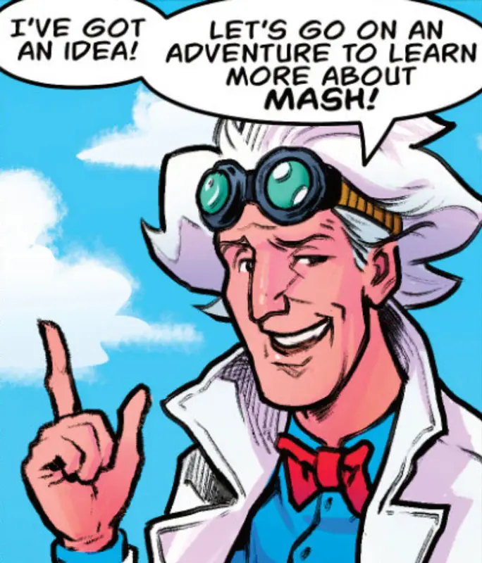 Livewell Comic Picture - Professor Nimbal has an idea!