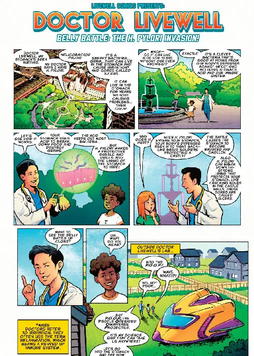Livewell Comics - H. Pylori in English