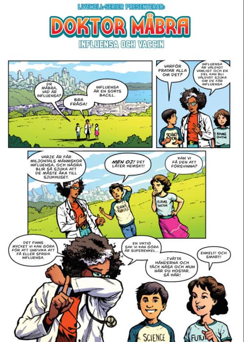 Livewell Comics - You vs. The Flu - Swedish